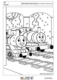 thomas-ve-arkadaşları boyama sayfaları